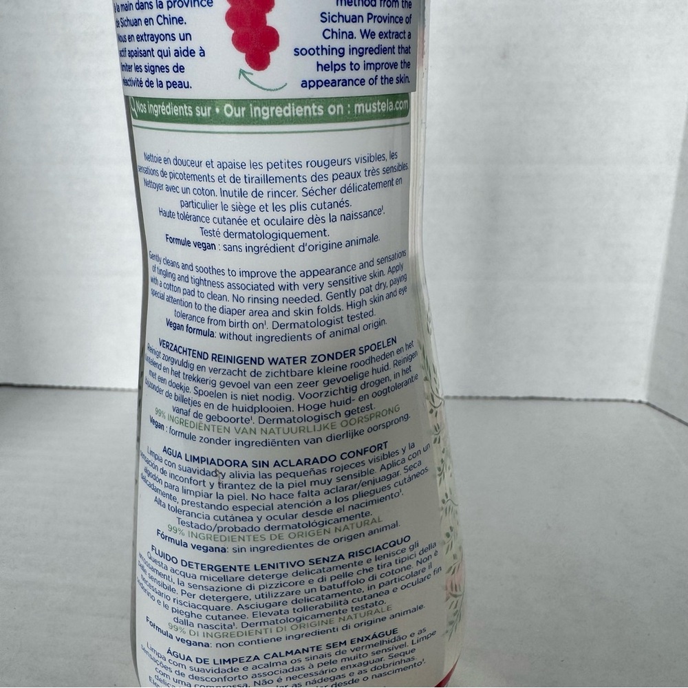 New Mustela No Rinse Soothing Cleansing Water Very Sensitive Skin 10.14 oz Baby - Picture 7 of 13